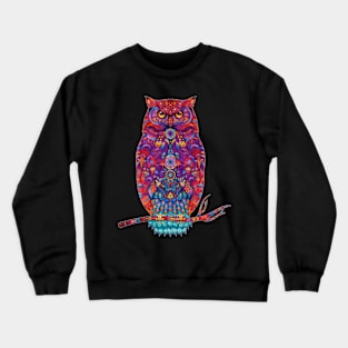 Colorful animal owl Crewneck Sweatshirt